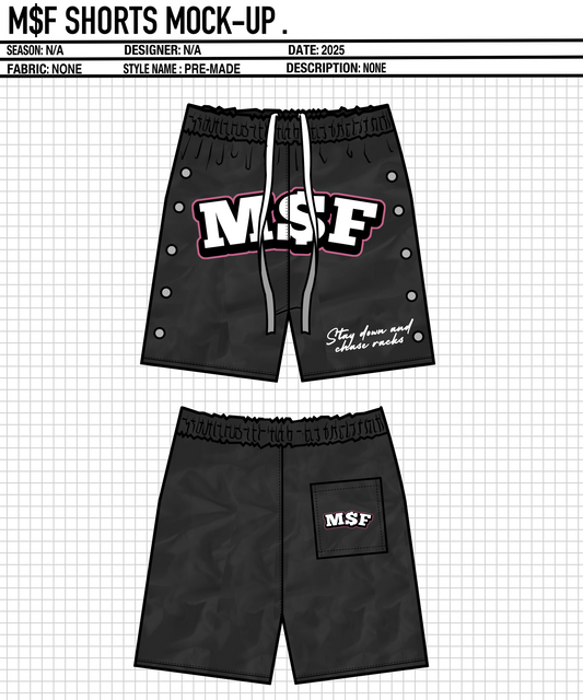 BLACK PINK M$F SHORTS