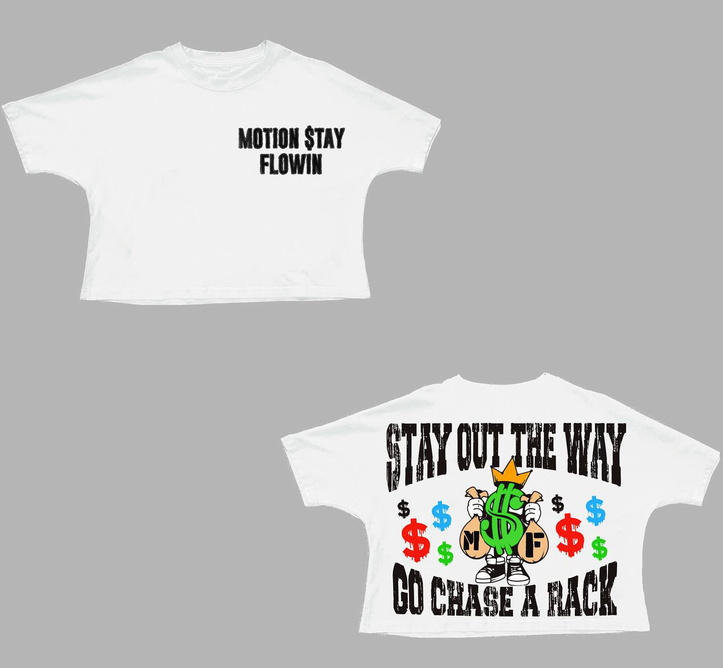 "Oversized" M$F White Tee