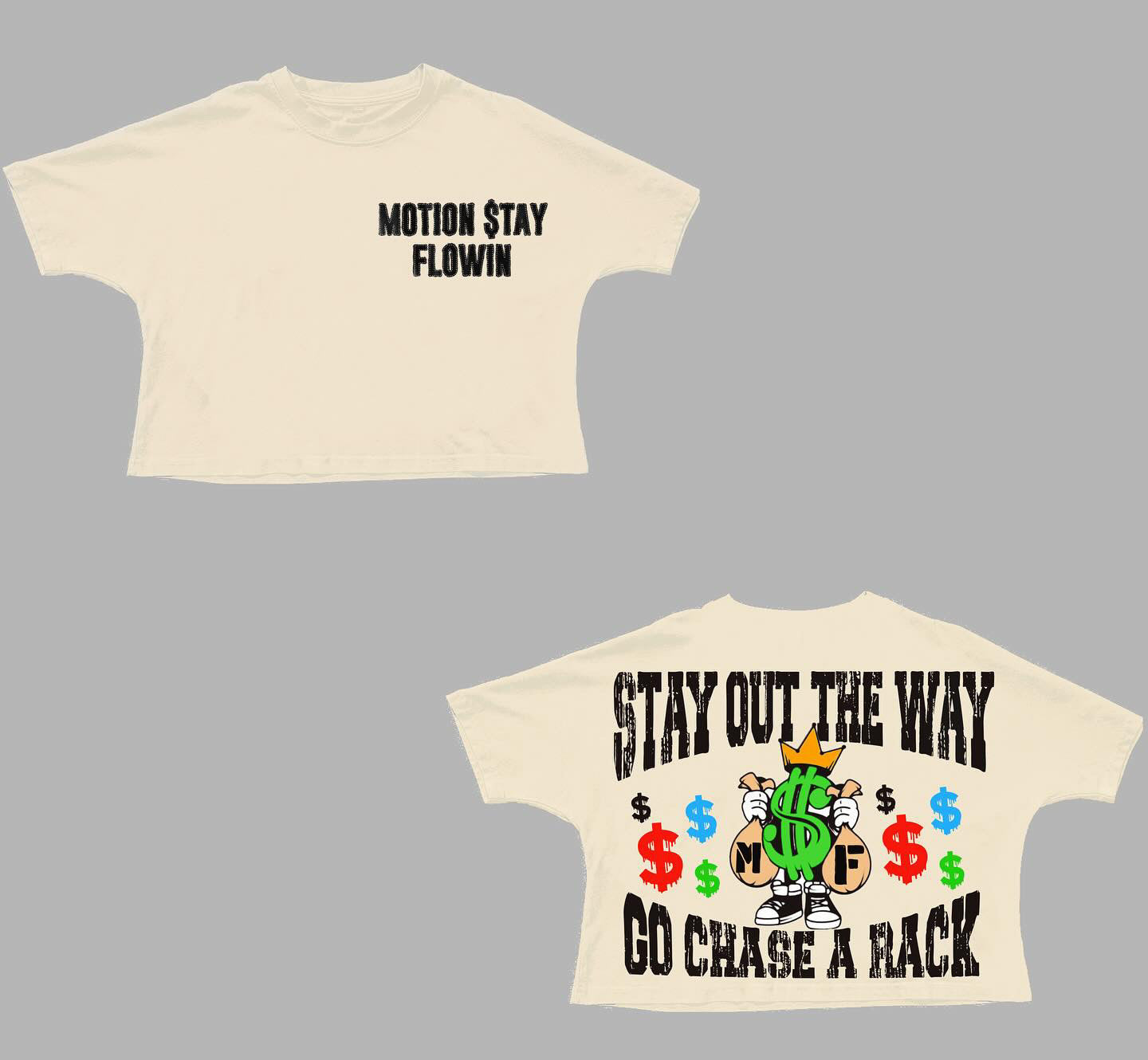 "Oversized" M$F Cream Tee