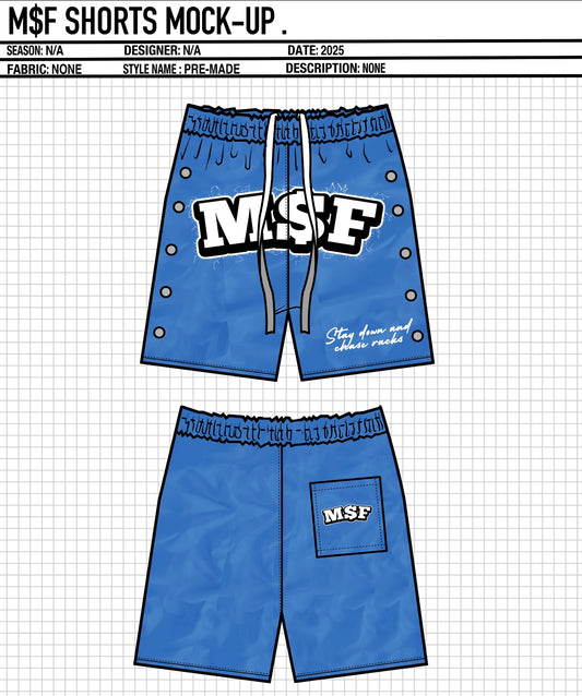 BLUE M$F SHORTS